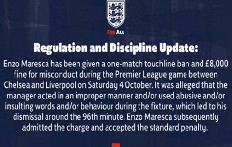 禁赛+罚款！切尔西遭重创，没有主帅或更好，马雷斯卡承认事实