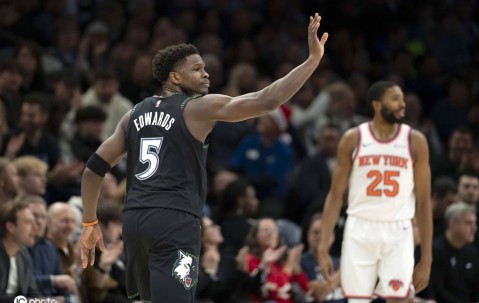 爱德华兹38分唐斯40分 森林狼击败尼克斯3连胜