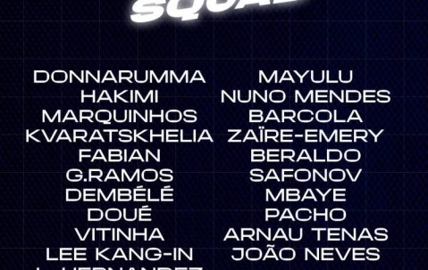 主力尽出！巴黎法甲收官战名单：登贝莱、阿什拉夫、K77在列