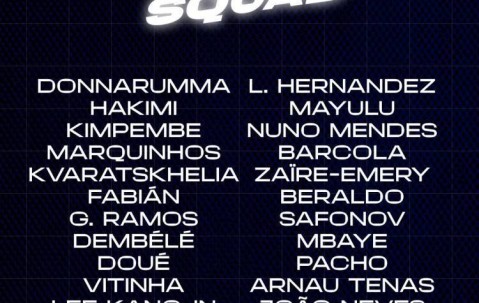 巴黎客战阿森纳名单：登贝莱领衔，阿什拉夫、K77在列&姆巴耶回归