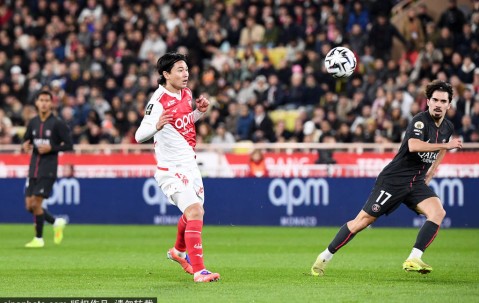 法甲-南野拓实一剑封喉科雷尔直红 巴黎0-1十人摩纳哥