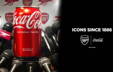 官方：阿森纳与可口可乐达成为期两年的全球合作伙伴关系