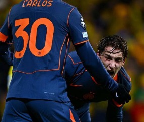 欧冠18决赛首回合：博德闪耀主场三球完胜 国际米兰客场陷入绝境