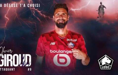 官方：吉鲁加盟法甲里尔披9号 乔纳森-戴维接近签尤文