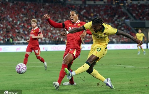 热身赛-维尔茨首发莱奥传射奥卡福尔两球 利物浦2-4米兰