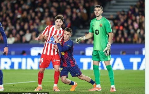 西甲-拉菲尼亚破门奥尔莫建功 莱万丢点巴萨3-1逆转马竞