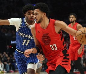 杨瀚森4分2板2助1断1帽贝恩23+4+5 开拓者不敌魔术