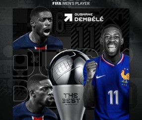 登贝莱加冕世界足球先生成90后首人,最佳男足阵容引争议