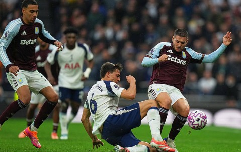 热刺1-2遭维拉逆转 罗杰斯、布恩迪亚建功