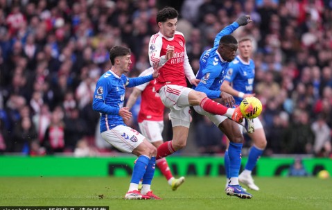 英超-约克雷斯双响苏维门迪贴地斩 阿森纳3-0先赛9分领跑