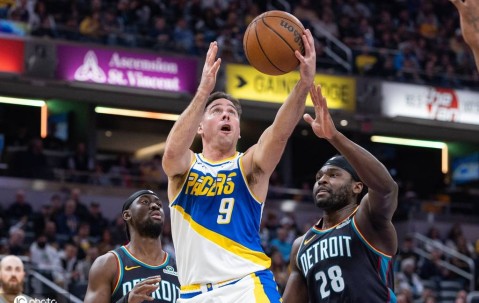 坎宁安24+11西卡24分 活塞擒步行者迎13连胜平队史纪录