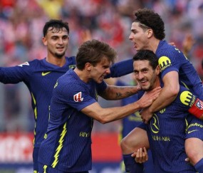 西甲最新积分战报：头名差距缩小，马竞狂飙三球，贝蒂斯主场大胜制造惊喜