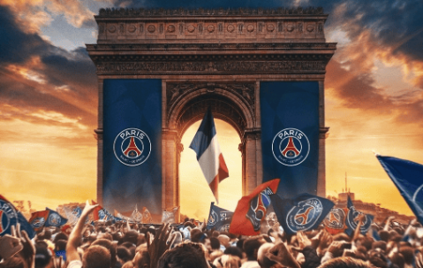 巴黎发布欧冠决赛海报：球迷云集巴黎凯旋门之下