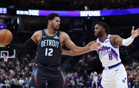 坎宁安29+17努尔基奇16+11 马尔卡宁30分爵士险胜活塞