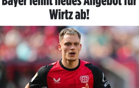 图片报确认：药厂拒绝利物浦对维尔茨约1.3亿欧报价，仍要1.5亿欧