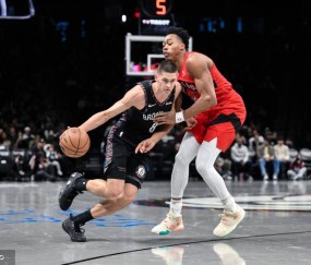 小波特24+11英格拉姆19+5 篮网胜猛龙