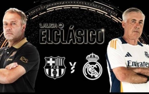 西甲联赛最新战报，半场比赛皇马2-4巴萨，姆巴佩两球成背景