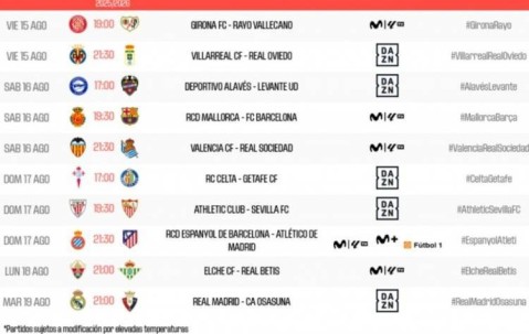 西甲首轮开球时间：巴萨8月17日1:30首战 皇马8月20日3:00比赛